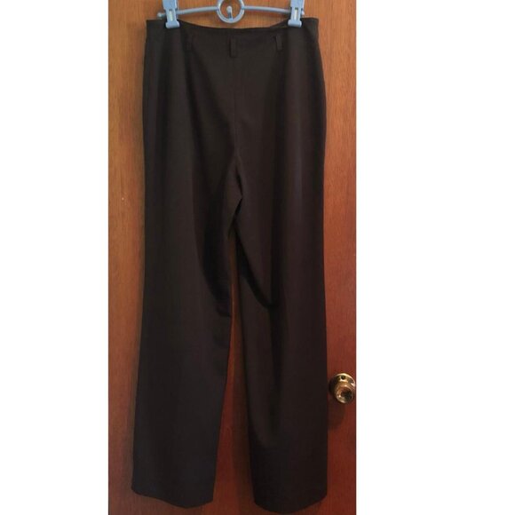 Jones New York Collection, Dark Brown, Hi-Rise, Wide Leg Dress Pants, Size 6 - Picture 2 of 11